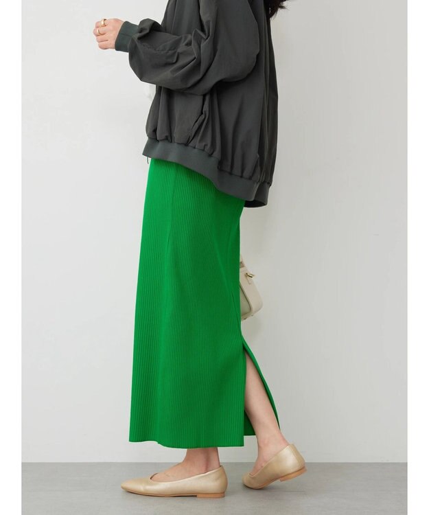 AMERICAN HOLIC 針抜きテレコタイトスカート Black