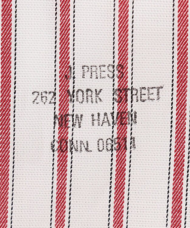 J.PRESS MEN ドビーマルチストライプ シャツ レッド系1