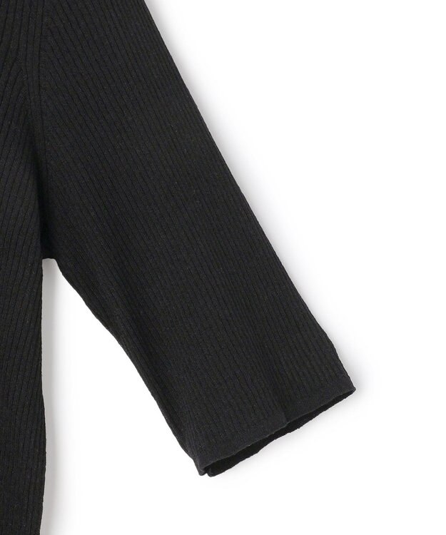 ICB L 【先行予約】 リネンブレンドシアー クルーネックリブニット ブラック