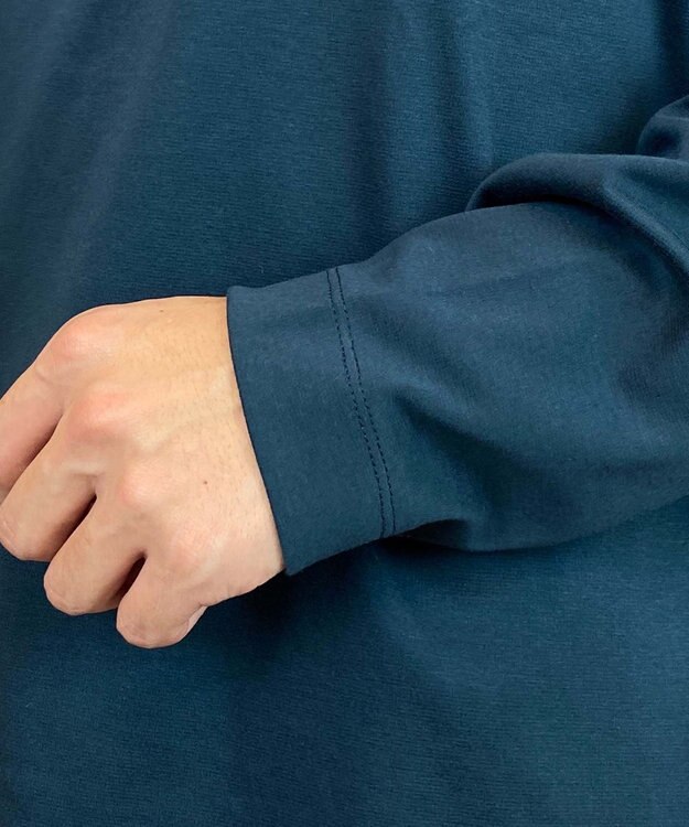 KASHIYAMA 【シルケット加工】コットンタートルネックカットソー ディープグリーン