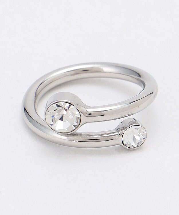 J.PRESS LADIES 【WEB限定】2way ビジュー スカーフ リング シルバー系