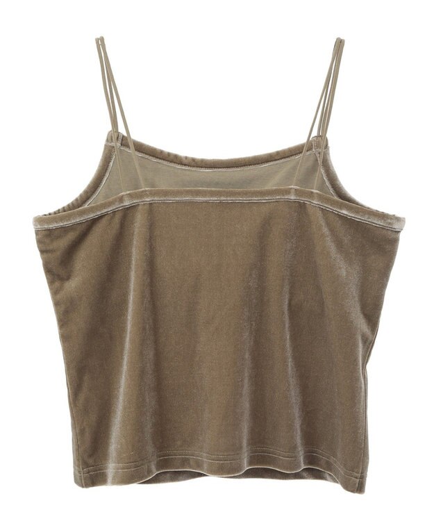 AMERICAN HOLIC カップ付き ベロアショートキャミソール Olive