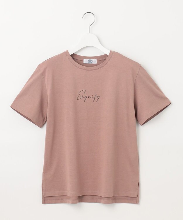 J.PRESS LADIES バック フォト Tシャツ ピンク系