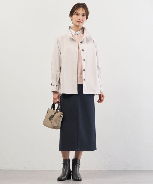 J.PRESS LADIES チノストレッチ ナロー スカート ネイビー系