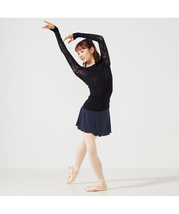 Chacott ショートスパッツ付スカート ネイビー