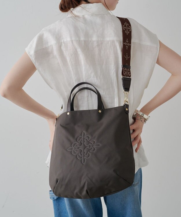 russet 《19か月連続！ブランド月間ランキング1位》スリム2WAYトートバッグ <コーデュラナイロン>(CE-1404-WEB) D.Brown