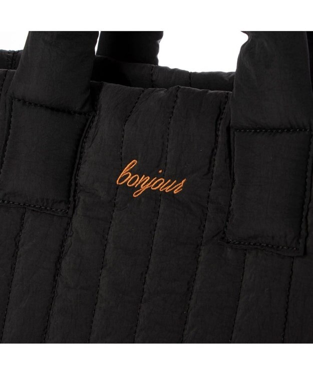 UNBILLION 【テレビ ドラマ着用アイテム】カシュカシュ cachecache / 親子キルティング刺繍トートバッグ ブラック