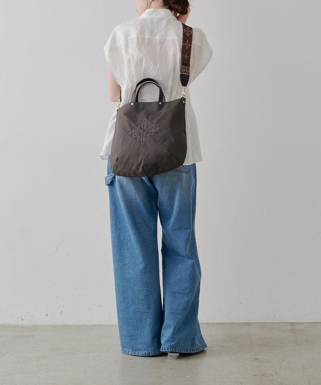 russet 《19か月連続！ブランド月間ランキング1位》スリム2WAYトートバッグ <コーデュラナイロン>(CE-1404-WEB) D.Brown