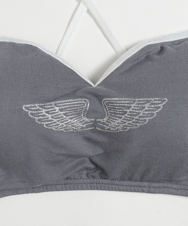 WEGO 【ブラトップ＆ショーツセット】Liliane　Ciel　フェザーラメ ブラック