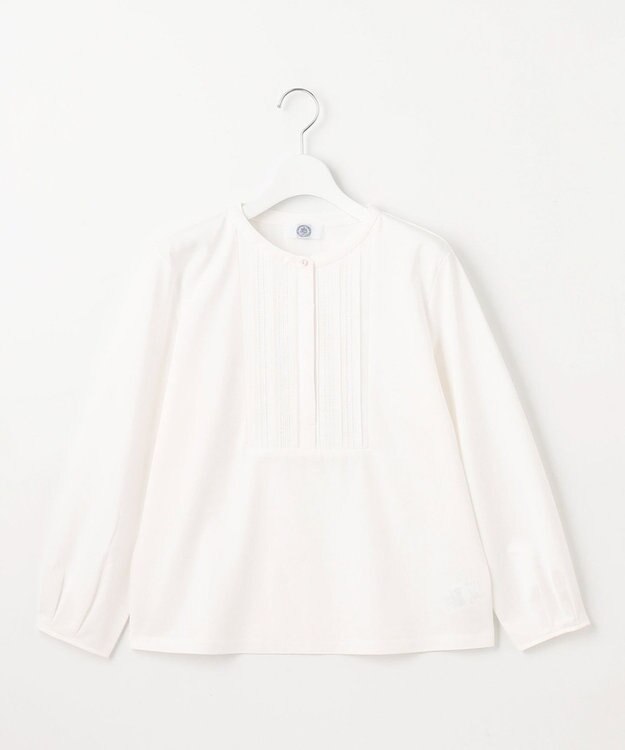 J.PRESS LADIES S 【吸水速乾】プレーティングジャージー ハシゴレース カットソー ホワイト系