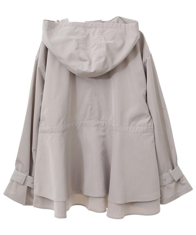 earth music&ecology ドロストペプラムマウンテンパーカー Gray Beige