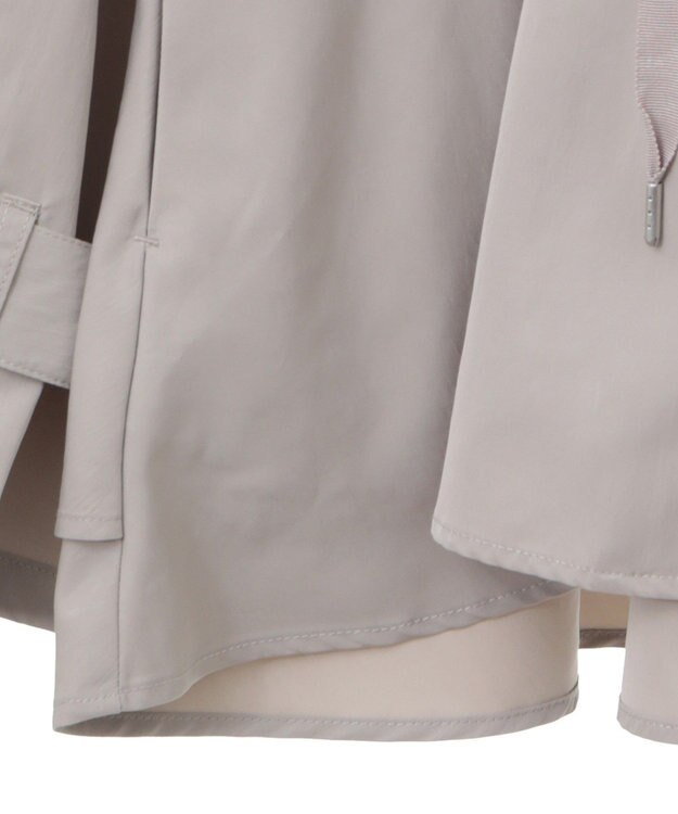 earth music&ecology ドロストペプラムマウンテンパーカー Gray Beige