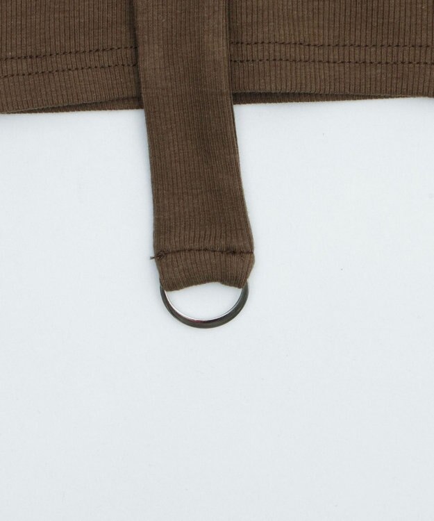 WEGO WジップスタッズクロップドSSトップス カーキ