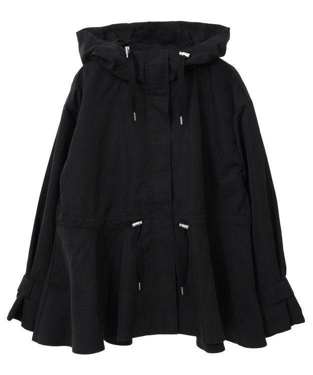 earth music&ecology ドロストペプラムマウンテンパーカー Black