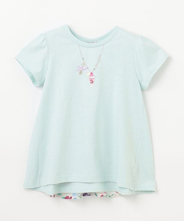 ANY KIDS 接触冷感 しろくま バックシャン Tシャツ ミント×フルーツ