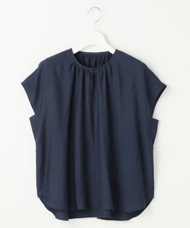 自由区 L 【カタログ掲載・人気素材・新型登場・新色追加・セットアップ対応】エアリーツイルプルオーバー ブラウス ［新色］ネイビー