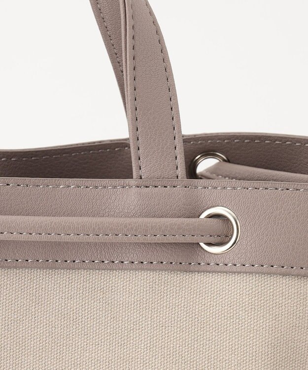 ANY 【2WAY/PC・A4サイズ収納可】メタルポイントキャンバス地リュック ベージュ系