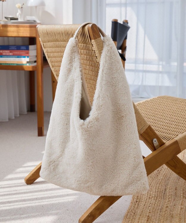 AMERICAN HOLIC フェイクファーバッグ Beige