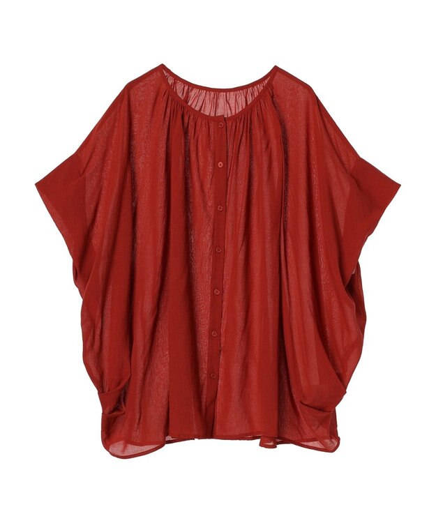 CRAFT STANDARD BOUTIQUE ウ゛ィンテージボイル２ＷＡＹタックブラウス Red