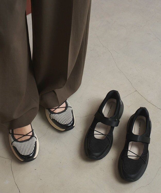 steppi ボリュームソール メリージェーン スニーカー ブラック