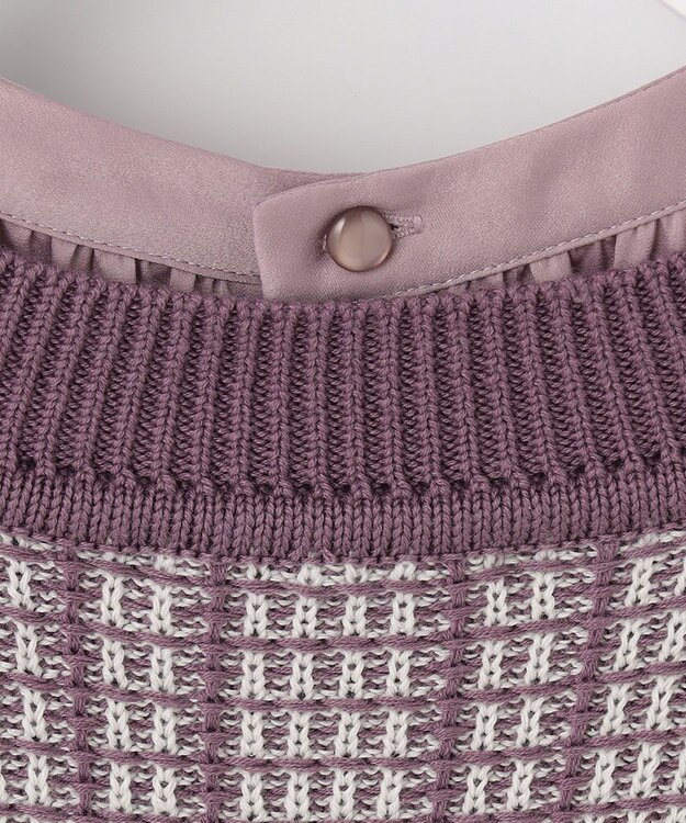 ANY SIS 【2SET】ニットベスト×チュニック ブラウス モーブ系