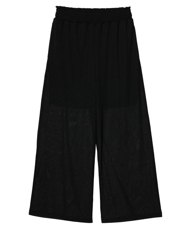 earth music&ecology ラメリブパンツ Black