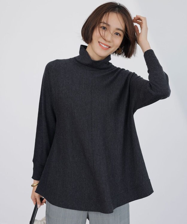 J.PRESS LADIES S 【WEB限定カラーあり・洗える】EASY WOOL チュニック ニット グレー系