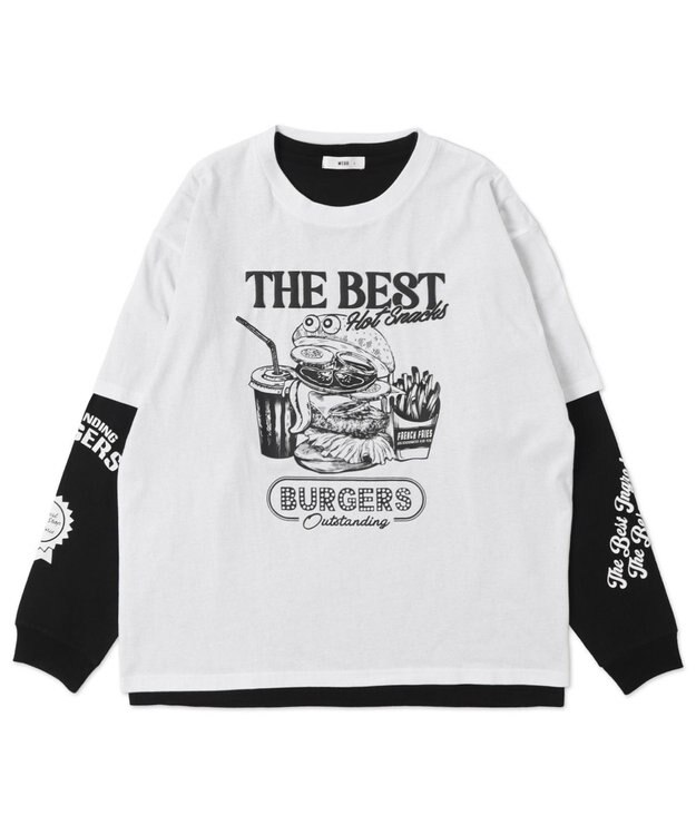 WEGO 【ユニセックス着用ITEM】グラフィックアンサンブルT（LS） ホワイト