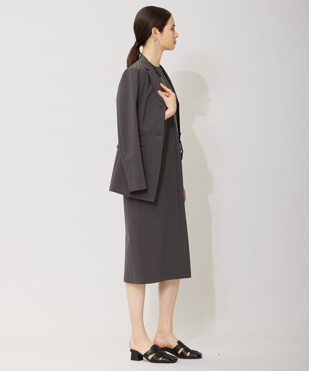 ICB L 【セットアップ対応】コットンコンプレッシャー テーラードジャケット ミディアムグレー系