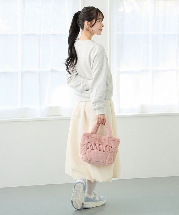 ROOTOTE 3637【ふわふわ】SC.スクエア.ファー.ロゴ-A 02：ピンク