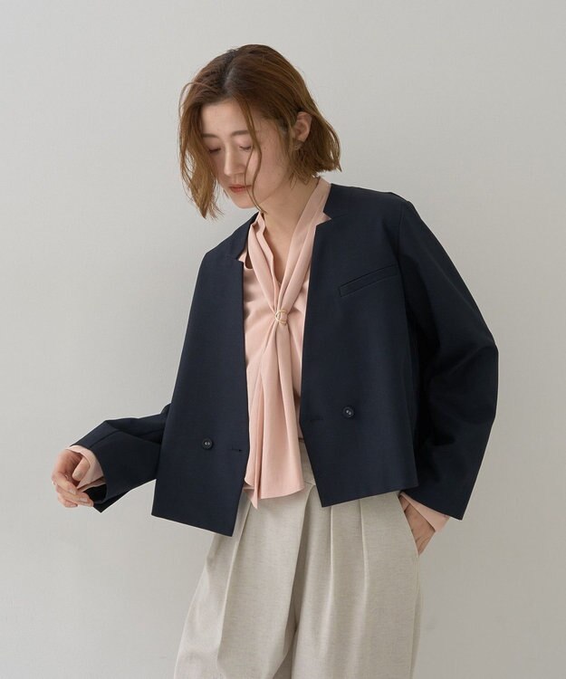 YECCA VECCA 【2点SET】ショートジャケットセットキャミワンピース Light Beige