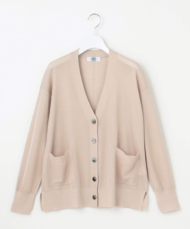 J.PRESS LADIES S 【洗える】Vis/Peスパーク ニット カーディガン ベージュ系