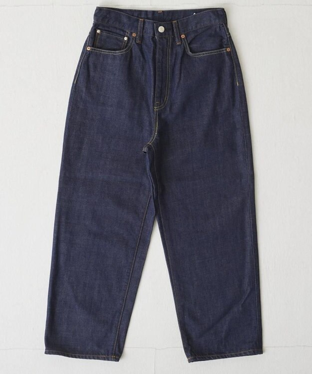 caqu FS ankle boy`s ハイウエストワイドストレートデニム re.birth