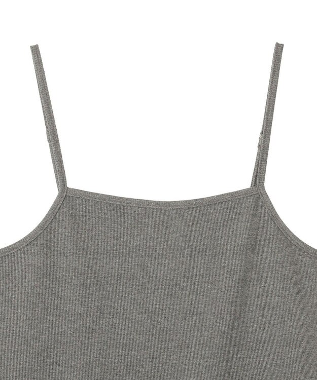 earth music&ecology チュールヘムキャミソール Dark Gray Mixture