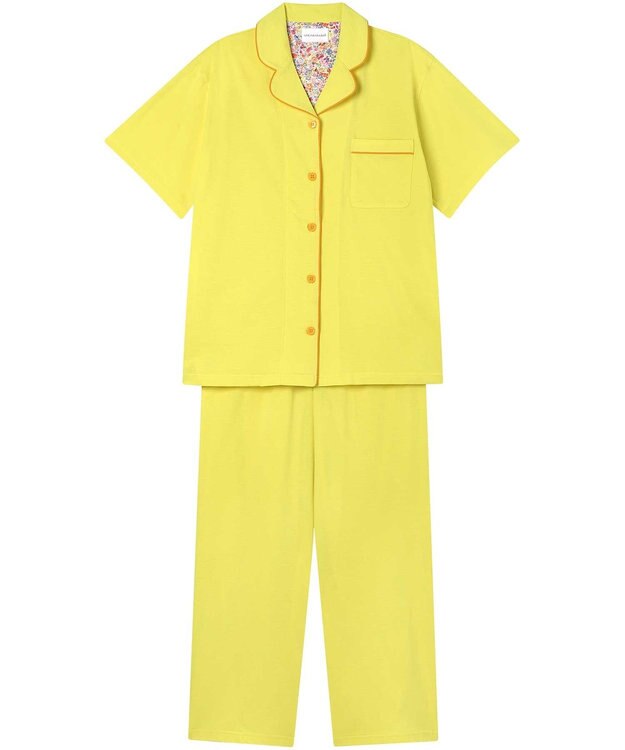 une nana cool 【綿100％】40ハイゲージ天竺半袖パジャマ MADE WITH LIBERTY FABRIC YE