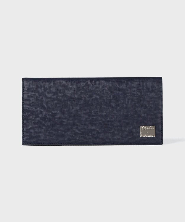 Paul Smith メタルクロップドロゴ 長財布 ネイビー