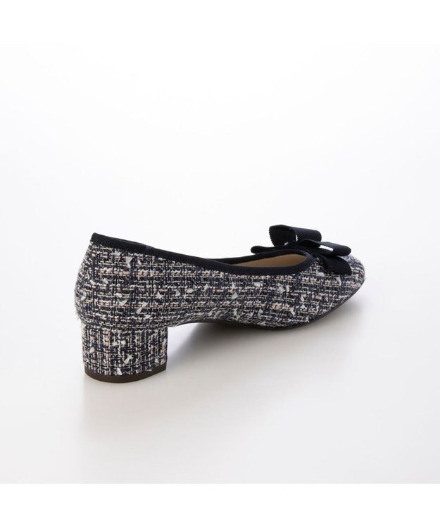 Riz raffinee <Riz raffinee>スクエアトゥリボンパンプス ネイビーキジ
