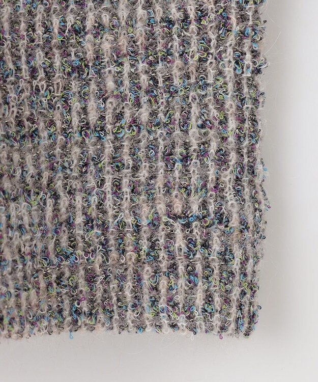 自由区 L ツイーディー ニット ブルーグレー系