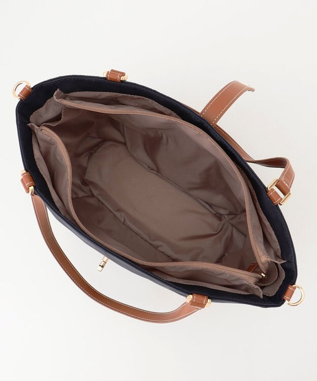 LA BAGAGERIE ひねり金具付きエレガンストート　Mサイズ ネイビー