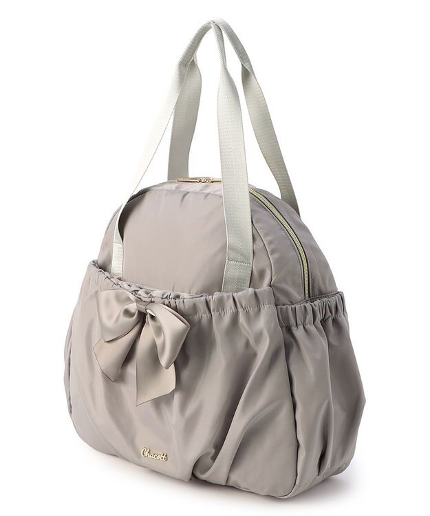 Chacott リボン2wayトートバッグ グレージュ