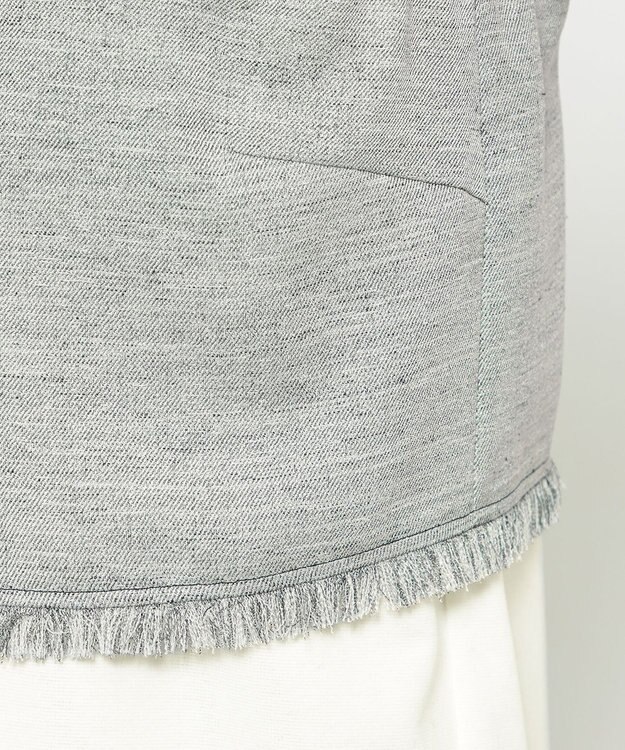 uncrave リネンライクツイル ジレブラウス グレー