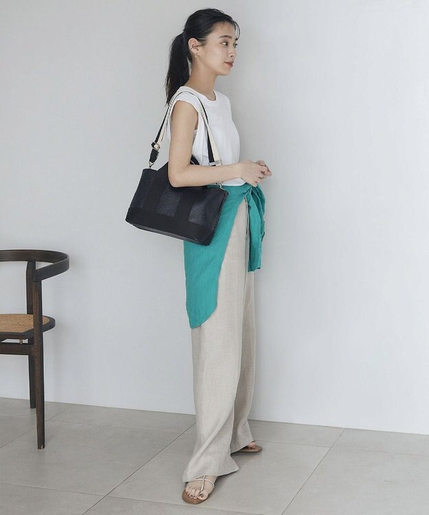 TOPKAPI 【Breath TOPKAPI】38mm バイカラーテープ ショルダー ベルト クリーム