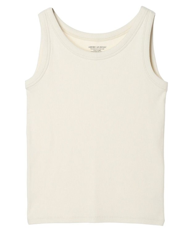AMERICAN HOLIC 抗菌防臭Ｄａｉｌｙテレコタンクトップ Off White