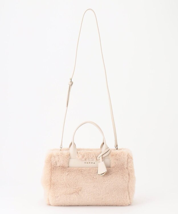 TOCCA CHOCOLA FUR BAG ファーバッグ ベージュ系