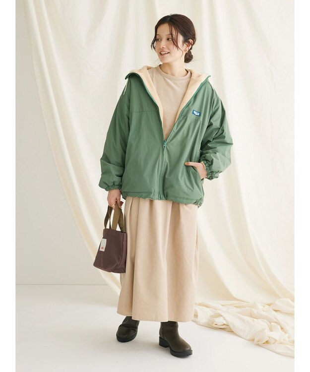 CRAFT STANDARD BOUTIQUE コーデュロイアシンメトリーワンピース Gray Beige