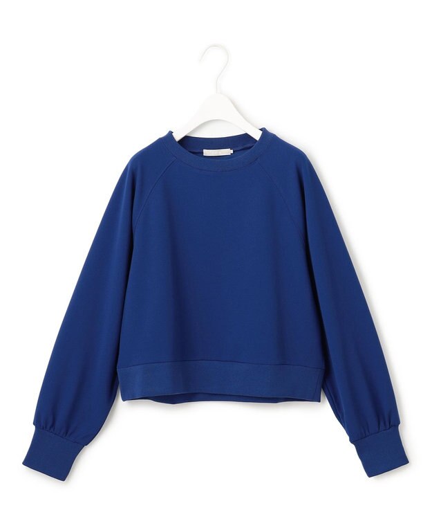 ICB 【UVカット・洗える】ジョーゼットジャージー クロップド丈プルオーバー ロイヤルブルー系