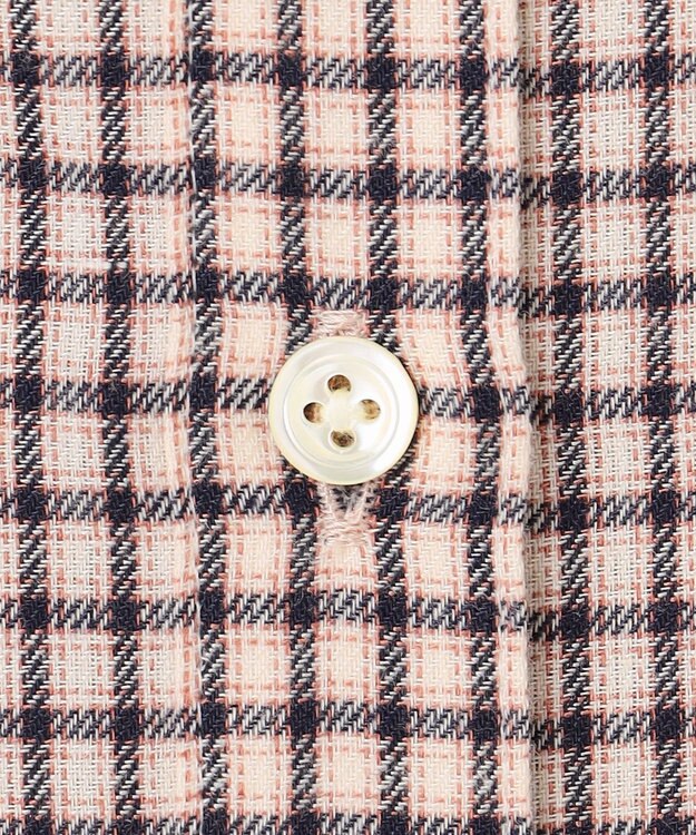 J.PRESS LADIES サイロチェック シャツ アイボリー×ネイビー×ピンク系