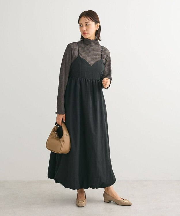 Green Parks ・Ｐｅｔｉｔ　Ｆｌｅｕｒ　ジャカードハイネックロンＴＥ Charcoal Gray