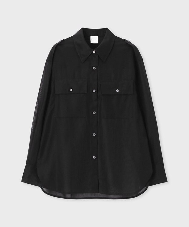 Paul Smith シアーコンビネーション 長袖シャツ ブラック