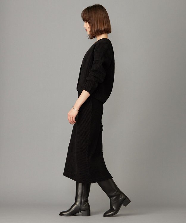 ICB L 【WEB限定カラーあり・洗える】 ジオメトリックパターン カーディガン ブラック系